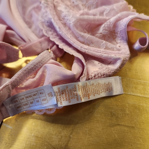 NWT Lace Savage X Fenty Underwire Bra in Light Pink Size 32DD - Picture 4 of 5